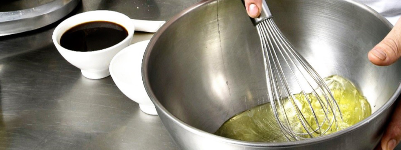 Person whisk bowl