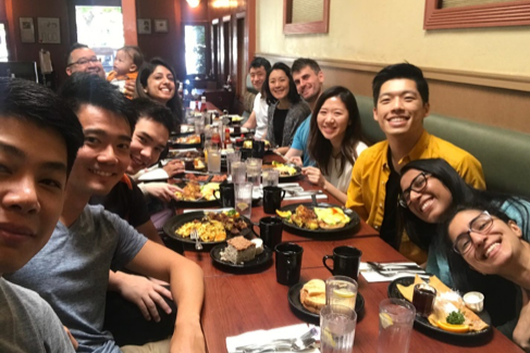 Students out for brunch together