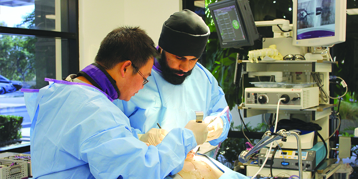 Neurosugical resident training in the cadaver lab